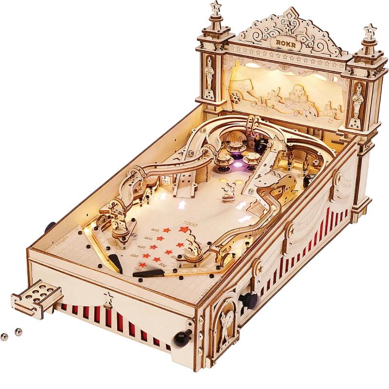 ROKR EG01 3D Pinball Machine Wooden Puzzle