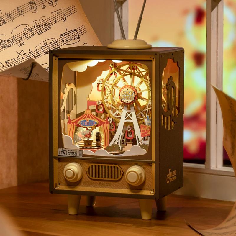 ROKR AMT01 Sunset Carnival Music Box 3D Wooden Puzzle - Canada