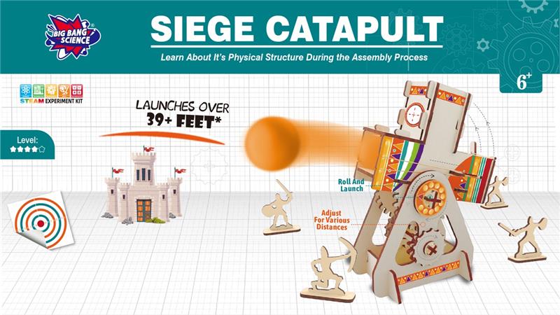 Catapulte de siège BIG BANG SCIENCE | Kit d'expérimentation STEM (STEA