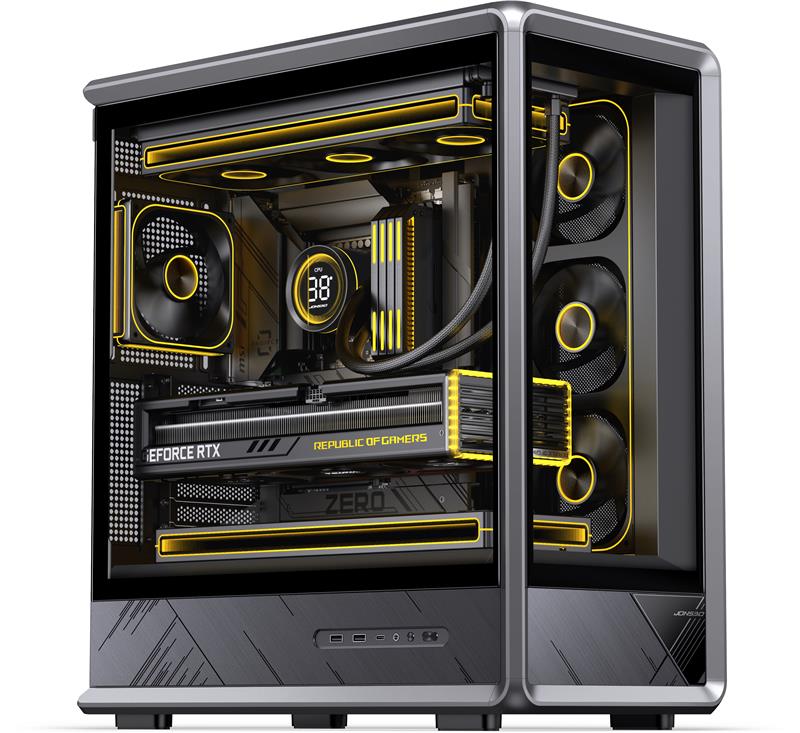 JONSBO - D401 Black ATX Gaming PC Case,Supports Dual 360 Water Cooling