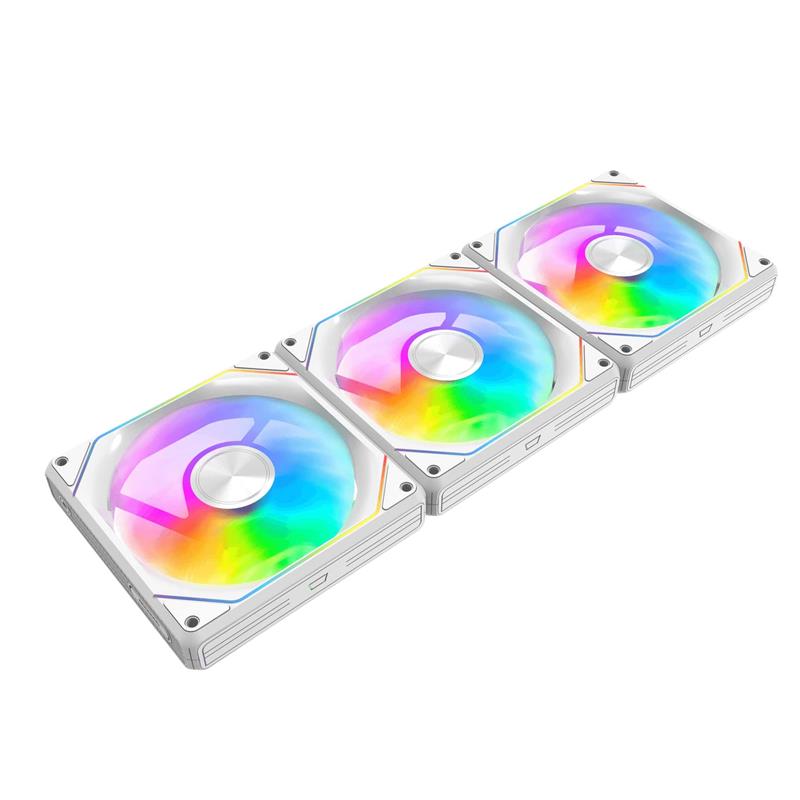 DarkFlash Gauss G24 ARGB Fan, 3 Pack, White