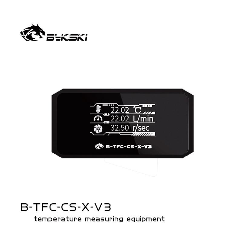 Bykski Inline Flow Meter and Thermometer Safety Module w/ OLED Display