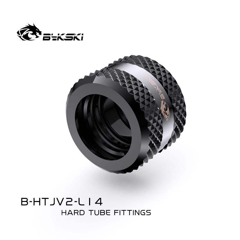 Bykski Rigid 14mm OD Fitting V2 BK (B-HTJV2-L14)