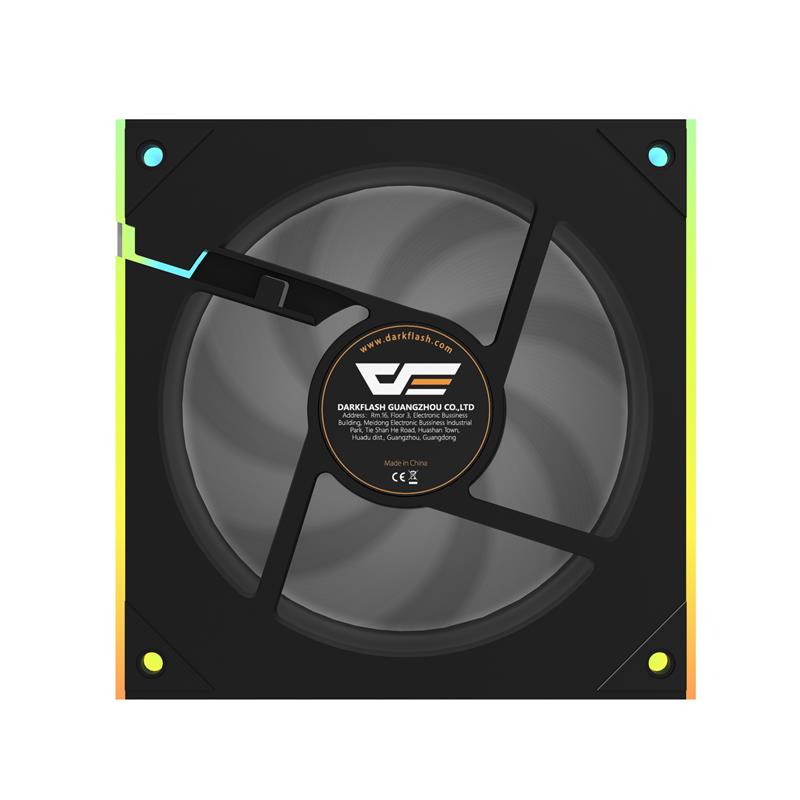 DarkFlash  DM8 LINE  A-RGB Cooling Fan, 1 Pack, Black