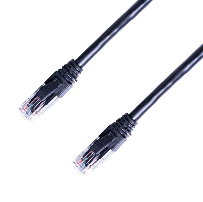 iCAN CAT6 24AWG RJ45 Black Patch Cable, 15FT, Black