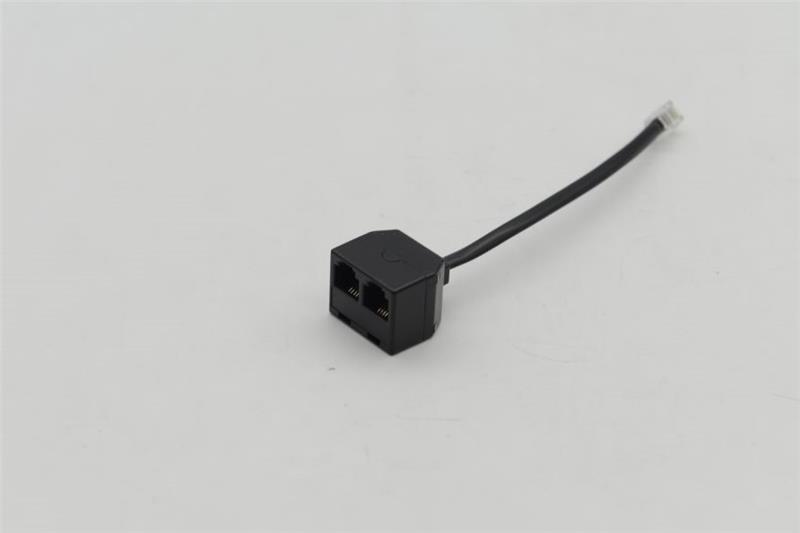 iCAN RJ9 Combiné téléphonique/casque adaptateur/séparateur (1 en deux sorties) - 6 pouces (RJ9-1M2F-BLK)
