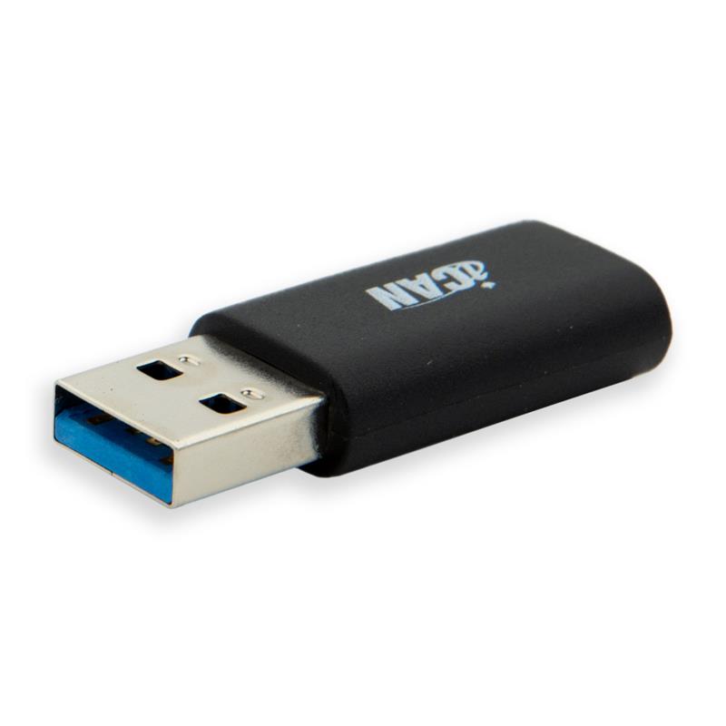 Adaptateur iCAN USB 3.0 vers USB Type C, noir