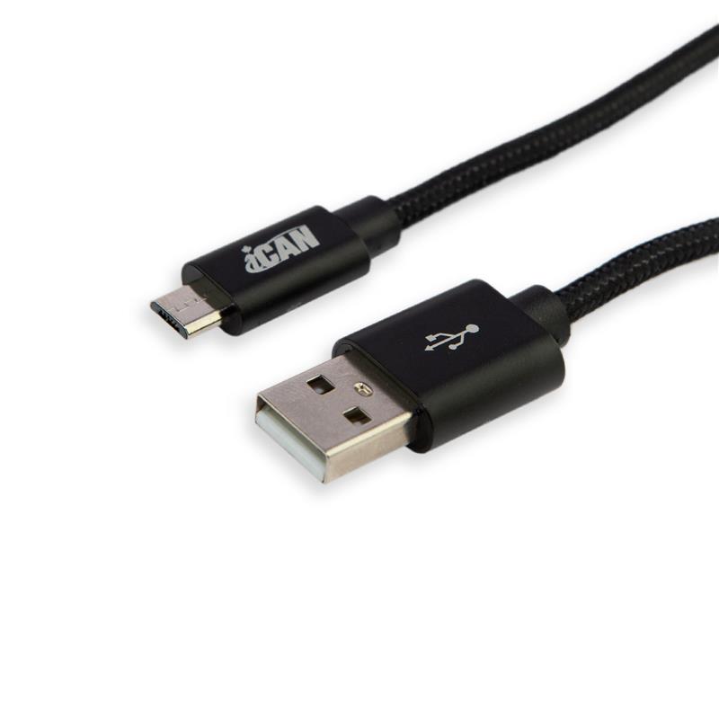 Câble iCAN USB 2.0 Type-A Mâle vers Micro B Mâle, 15W, 6,6 pieds