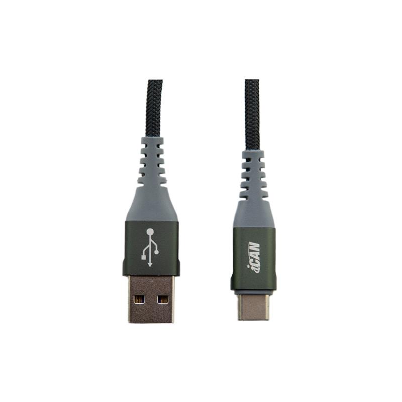 iCAN USB 2.0 Type-A Male to Type-C Male Cable, 100W, 3.3ft