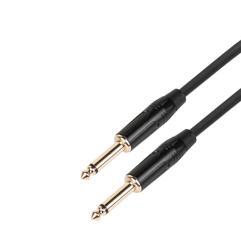 iCAN Audio Guitar Cable, Gold Plated, 10 FT, Black