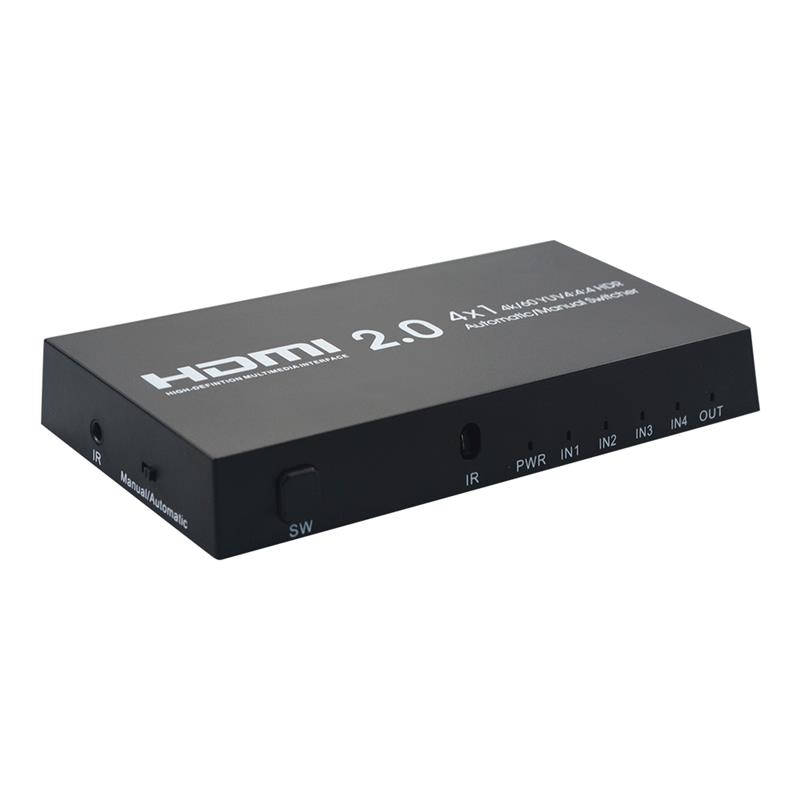 iCAN Commutateur HDMI 4 ports 4K à 60 Hz avec télécommande