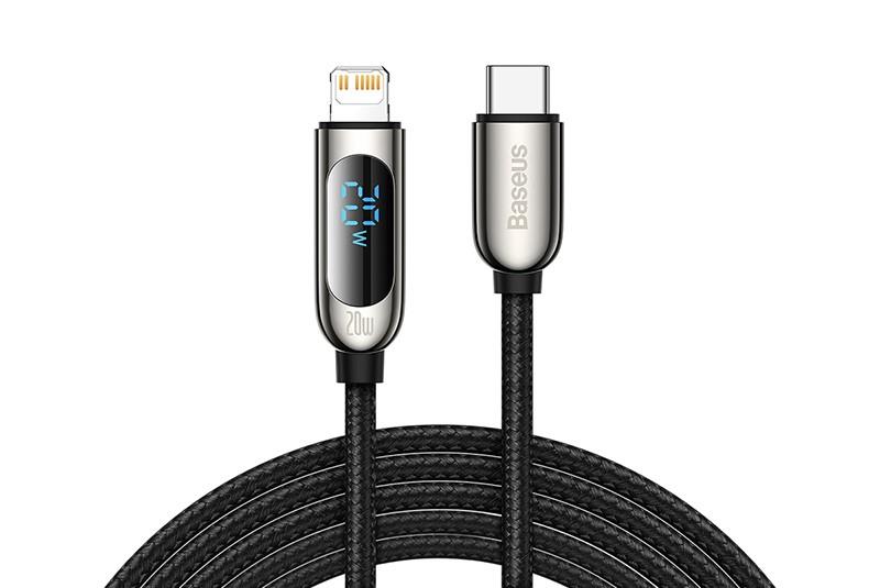 Baseus Display Fast Charging Data Cable Type-C to IP 20W 2m Black(Open Box)