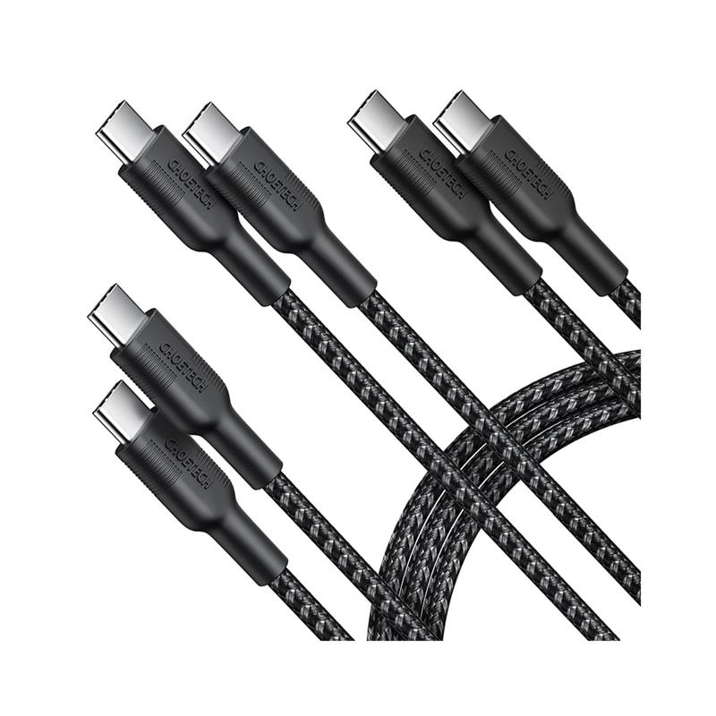 Choetech USB 2.0 Type-C Male to Type-C Male Cable, 3 Pack