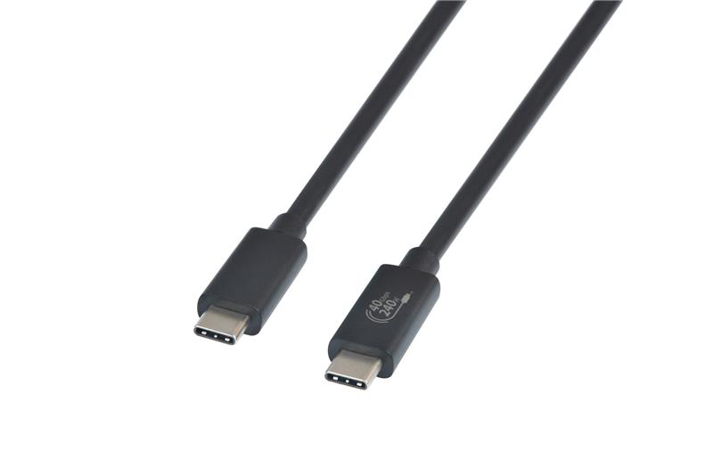 iCAN Premium USB Type C to Type C Cable, Fast Charging, 240W, 480Mbps, 2M, Black(Open Box)