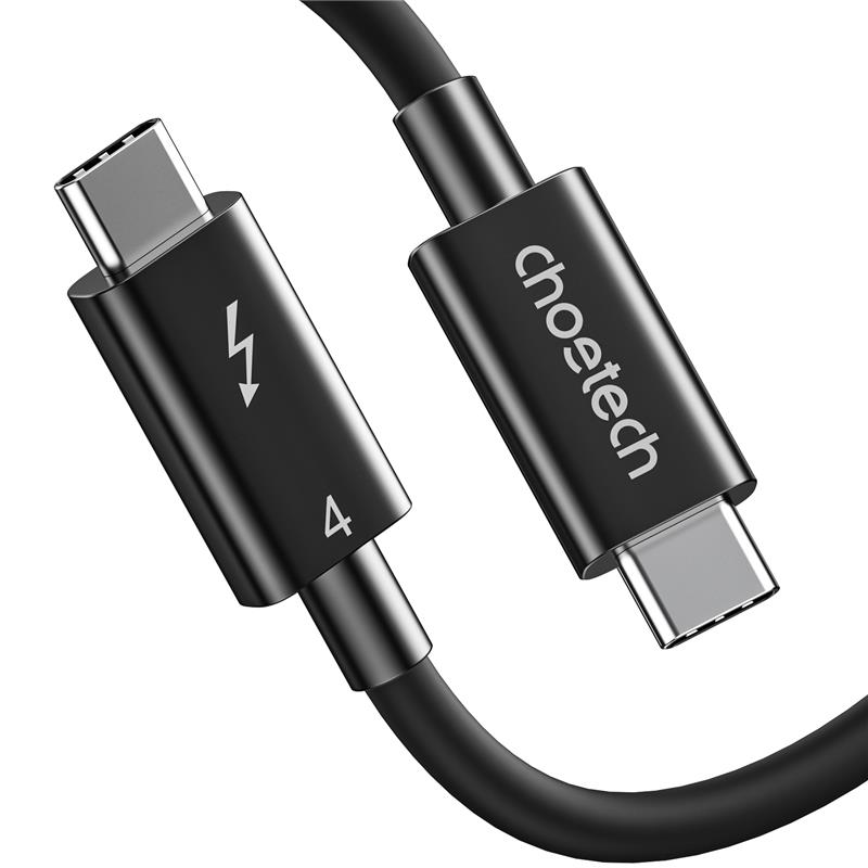 Choetech Thunderbolt 4 C Male C Male Black 2.6 ft 40Gbps 100W(Open Box)