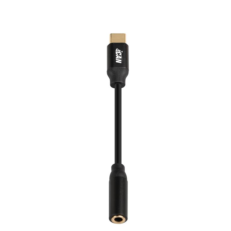 Adaptateur audio iCAN de Type C vers 3,5 mm, noir(Open Box)