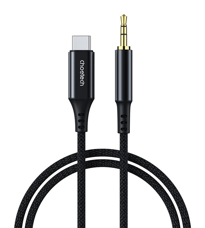 Câble Choetech Type-C Mâle vers 3.5 mm Audio Mâle, 6,6 pieds(Open Box)