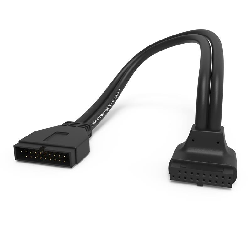 iCAN USB 3.2 Gen 2 (USB 3.1) Internal Adapter 20-Pin Motherboard Header Male to Female 10Gbps for PC USB-A Ports, Inward Type, 