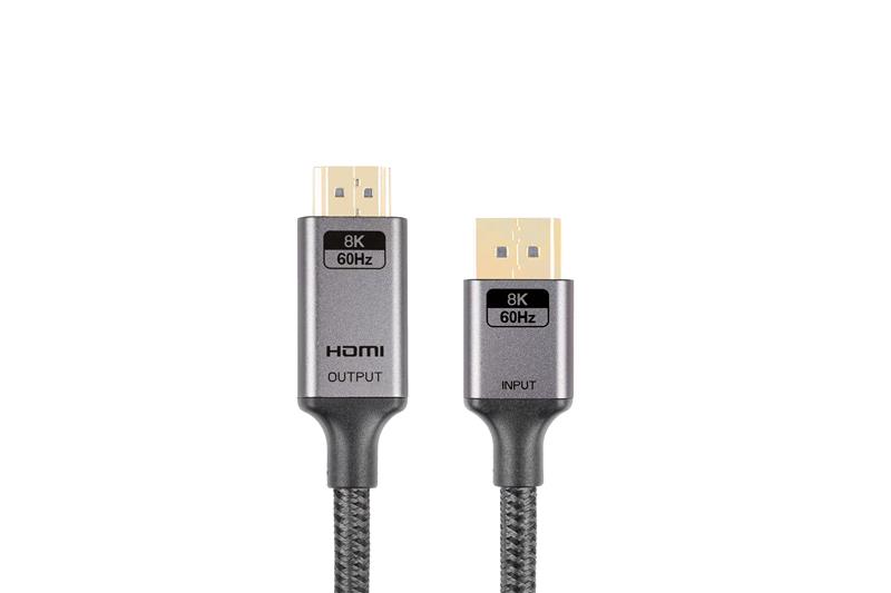 Câble iCAN DisplayPort vers HDMI, mâle vers mâle, 8K à 60 Hz, 6 pieds