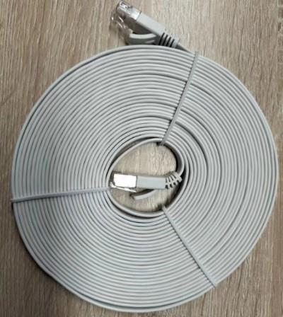 iCAN CAT6 Ethernet Patch Cable, UTP 32AWG Flat, 25FT, White