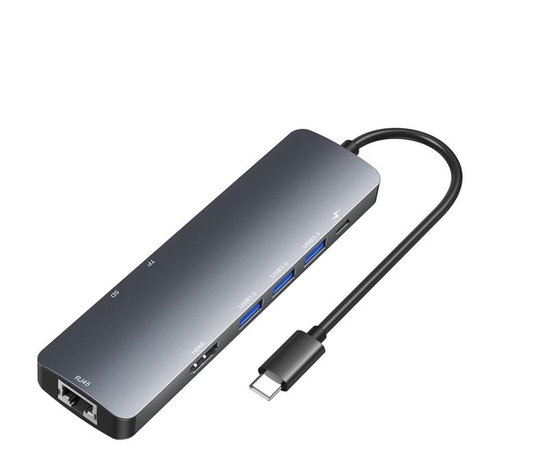 iCAN USB 3.0 8 in 1 Hub Grey(Open Box)
