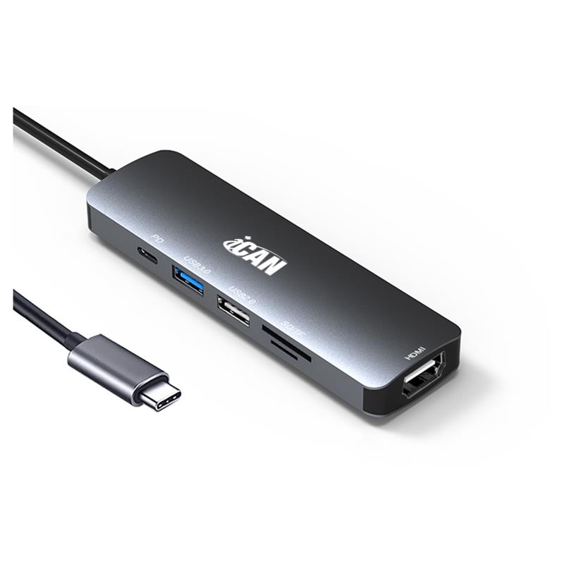 iCAN Type C 6 In 1 USB 3.0 Type C Adapter 100W