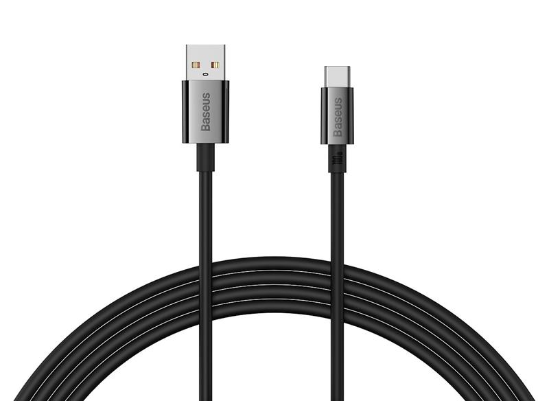 Baseus Superior Series Fast Charging Data Cable USB-A to Type-C 100W, 1.5m (5ft), Cluster Black