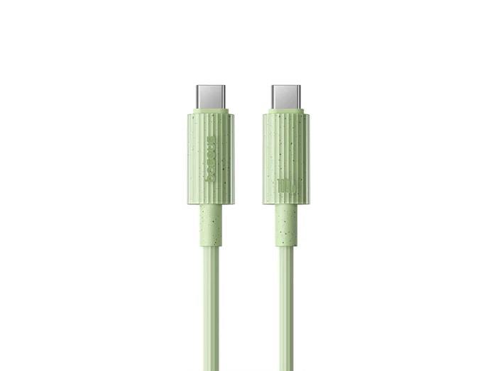 Câble de charge rapide Baseus Habitat Series USB Type-C vers Type-C 100W, 2 m (6,6 pi), Vert Naturel