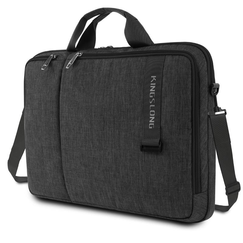 KINGSLONG Étui pour ordinateur portable de 15,6 po en polyester, noir