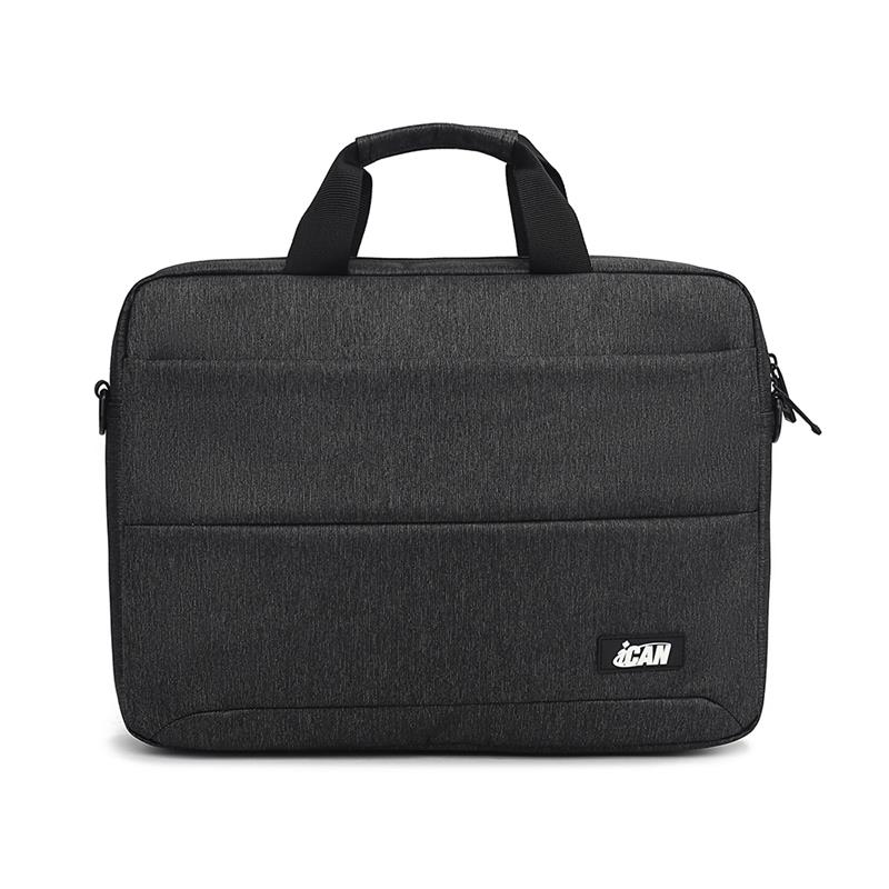 iCAN 15.6" Notebook Messenger Bag, Bubble Soft Case, Grey