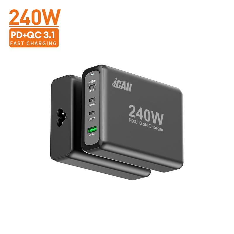 iCAN 240W 4-Port GaN PD Gaming Charger
