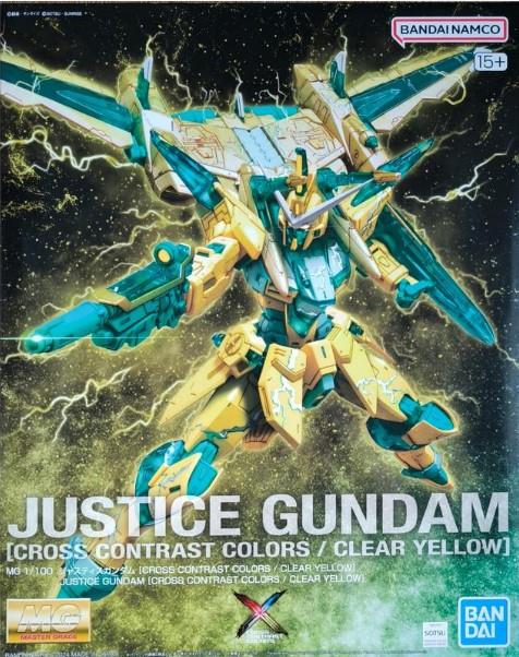 P-BANDAI MG 1/100 JUSTICE GUNDAM [CROSS CONTRAST COLORS / CLEAR GREEN]