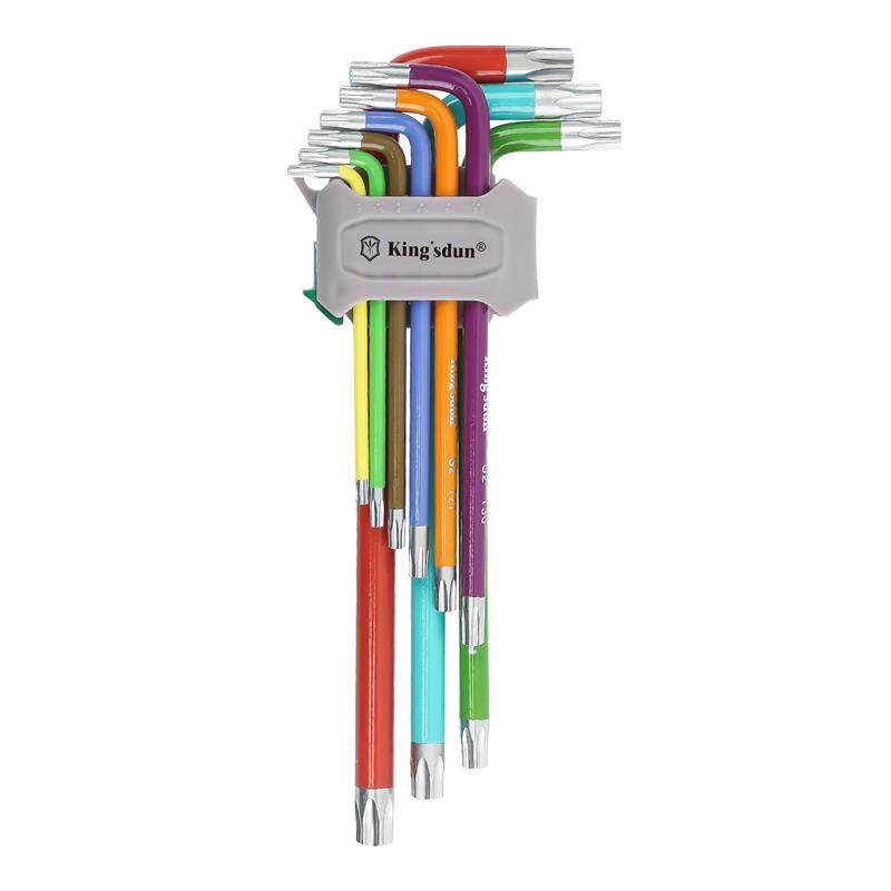 King'sdun KS-202010 9 Pieces S2 Medium-length T-shaped Wrench Set.