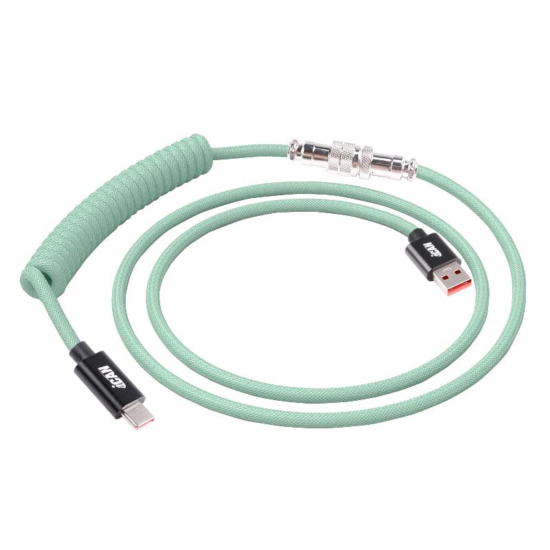 Câble clavier iCAN Type-A Mâle vers Type-C Mâle, Turquoise, 5 pieds