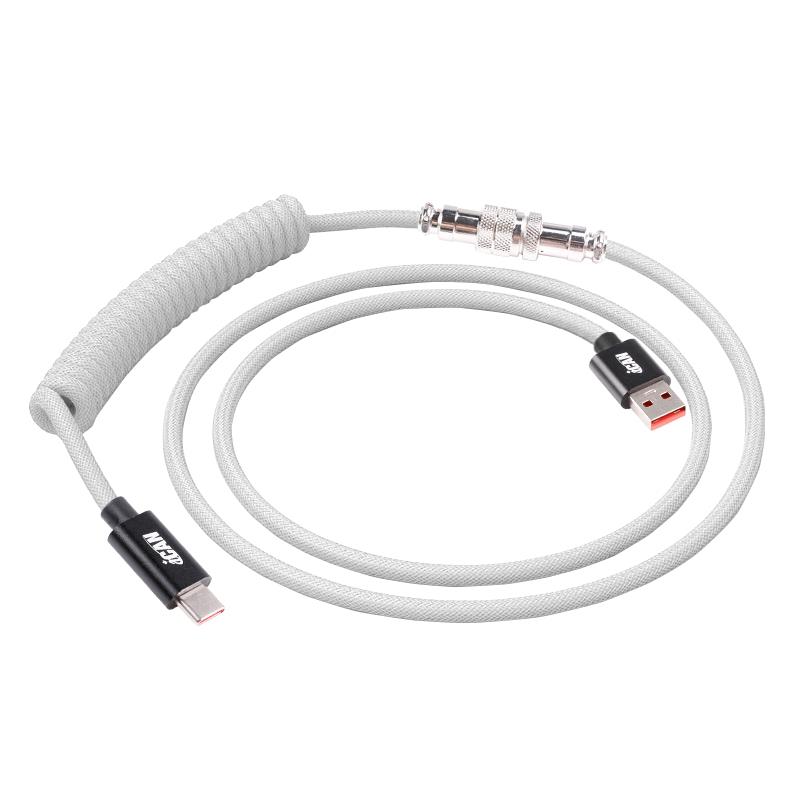 Câble clavier iCAN Type-A Mâle vers Type-C Mâle, Blanc, 5 pieds