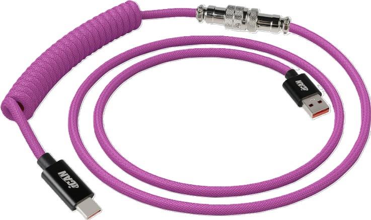 Câble clavier iCAN Type-A Mâle vers Type-C Mâle, Violet, 5 pieds(Open Box)