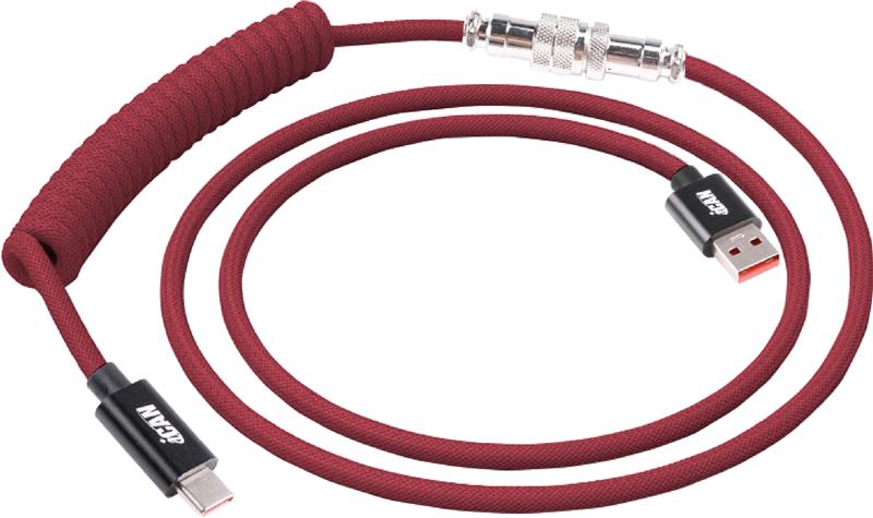 Câble clavier iCAN Type-A Mâle vers Type-C Mâle, Rouge, 5 pieds