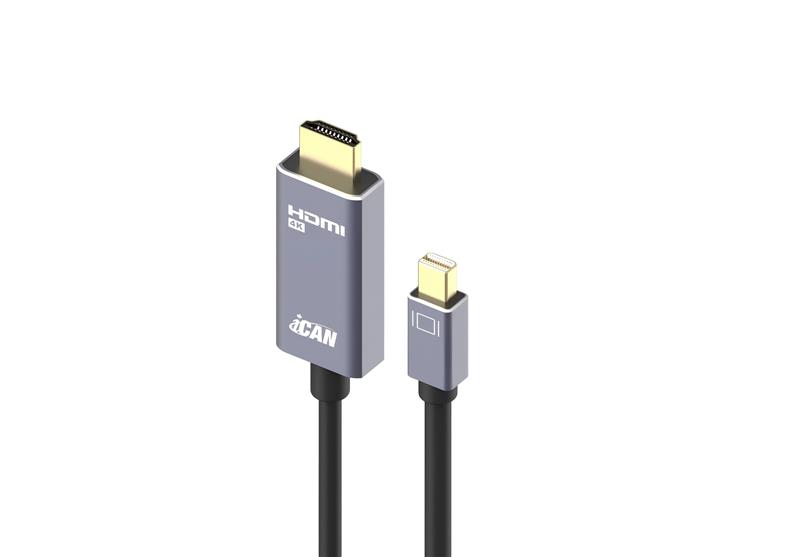 Mini DisplayPort to HDMI Cable,4K@30Hz, 6FT
