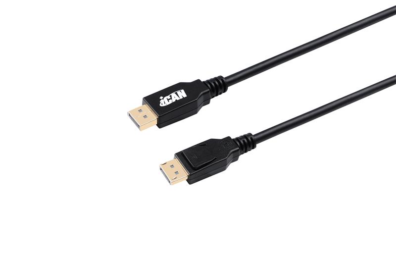 Câble iCAN DisplayPort 2.1, 40 Gbit/s haute vitesse, mâle vers mâle, 2 m(Open Box)