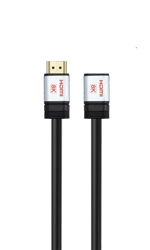 iCAN HDMI2.1 8K@60Hz, mâle vers femelle, câble d'extension, 2 m, noir