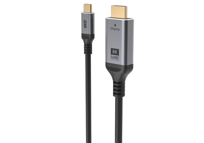 iCAN 8K USB Type-C to HDMI cable, M/M, 6ft, Black