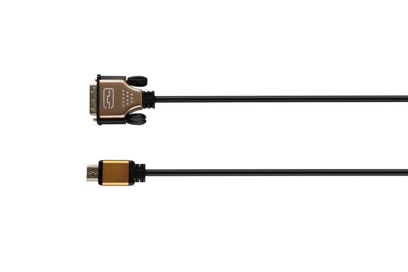 iCAN HDMI to DVI, Single Link, Aluminum Orange, Gold Plated, M/M, 6FT