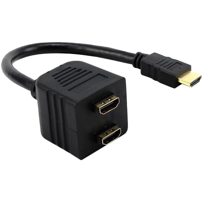 iCAN HDMI 1080P vers double HDMI, mâle vers femelle, répartiteur passif