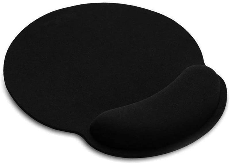 iCAN Mouse Pad with Wrist Rest, Non-slip Rubber Base, Black(Open Box)
