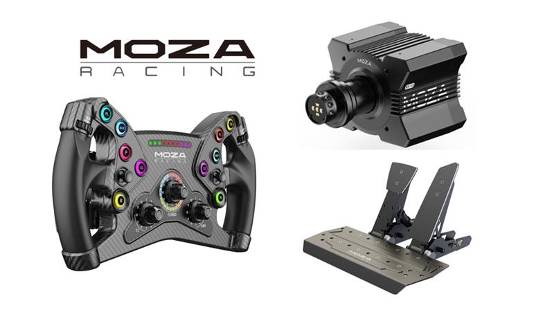 MOZA R9 V3 Direct Drive Wheel Base + MOZA KS Steering Wheel + MOZA SR-P Double Pedals with Base