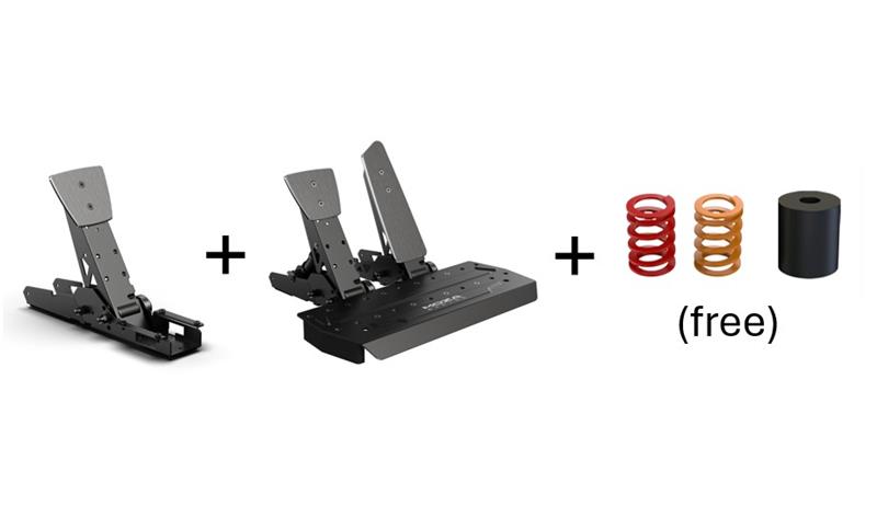 Achetez le kit complet de pédales MOZA SR-P avec base et recevez gratuitement le kit d'accessoires SRP.