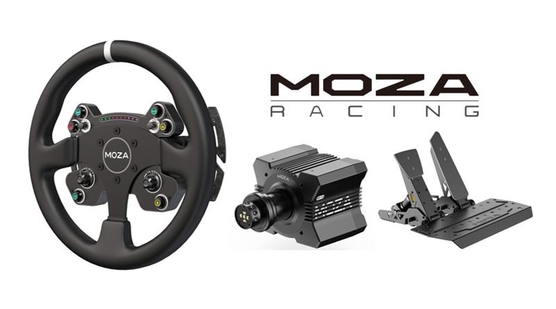 Base de volant à entraînement direct MOZA R9 V3 + Volant MOZA CS V2P + Pédalier MOZA SR-P 2