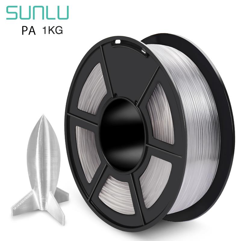 Sunlu 1,75 mm, 1 kg/bobine, filament nylon PA (transparent)