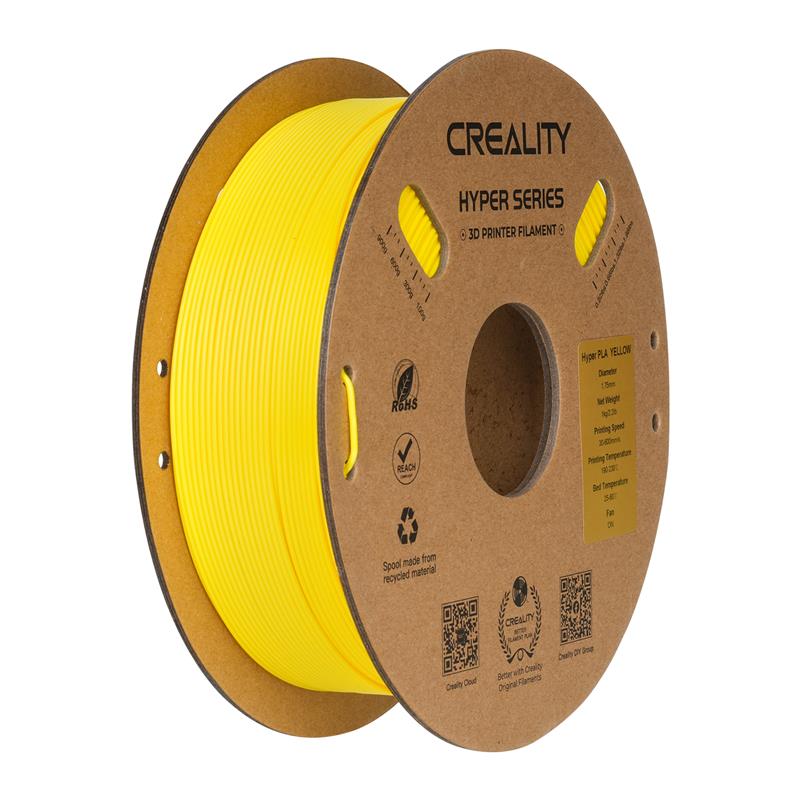 Filament d'impression 3D PLA Creality Hyper Series, 1 kg, 1,75 mm, jaune