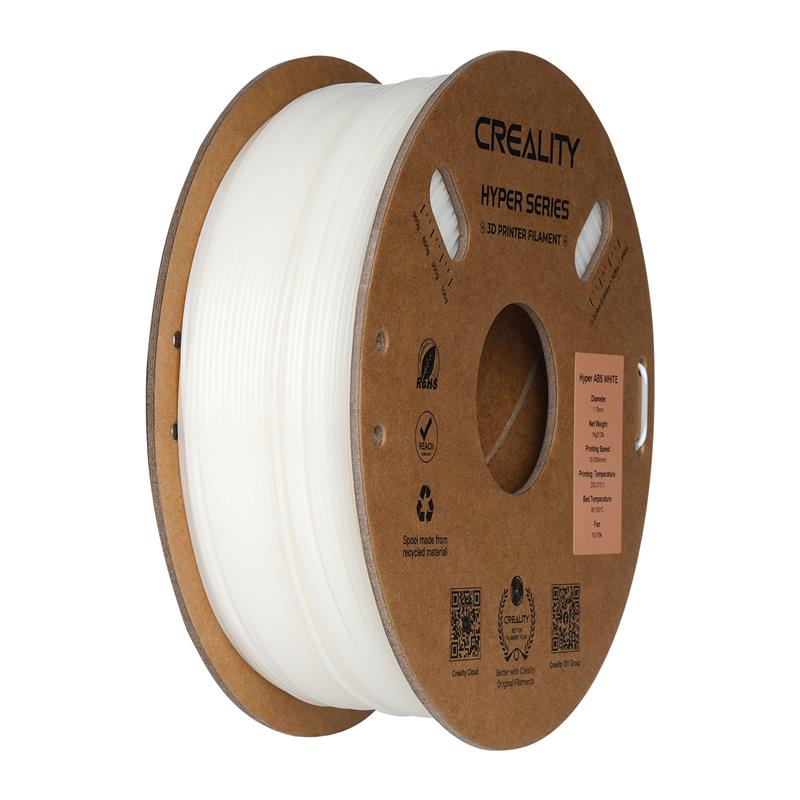 Filament d'impression 3D ABS Creality Hyper Series, 1 kg, 1,75 mm, blanc